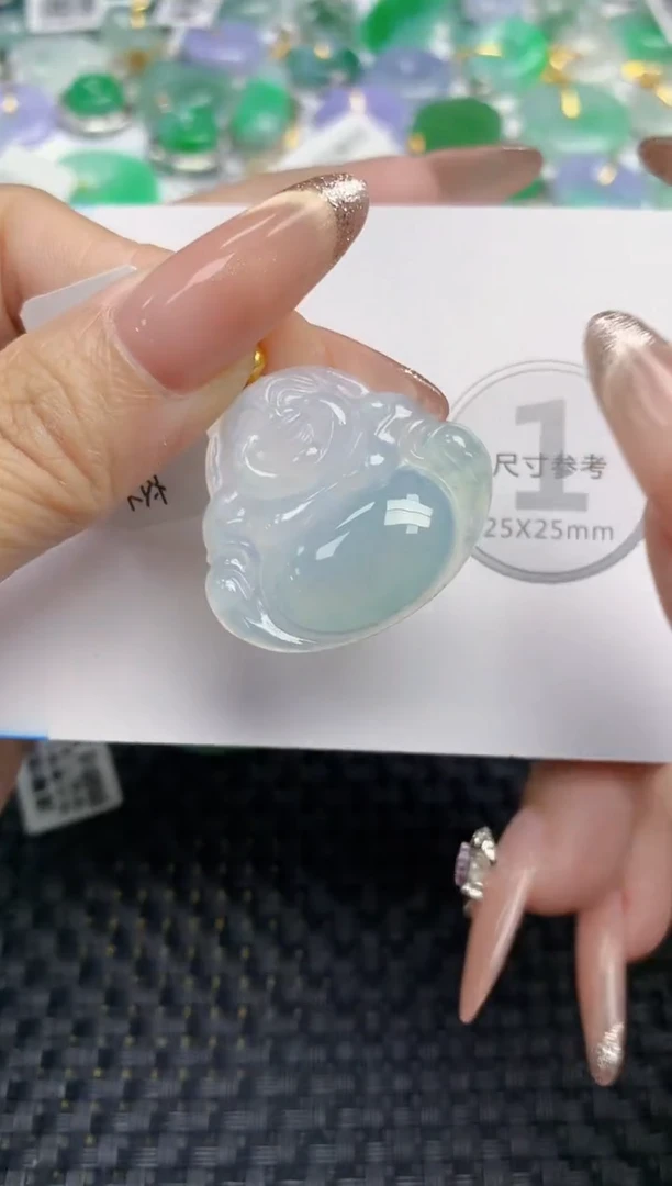 颈饰18K金镶嵌翡翠天然缅甸A货翡翠百元以上9元证书费自理