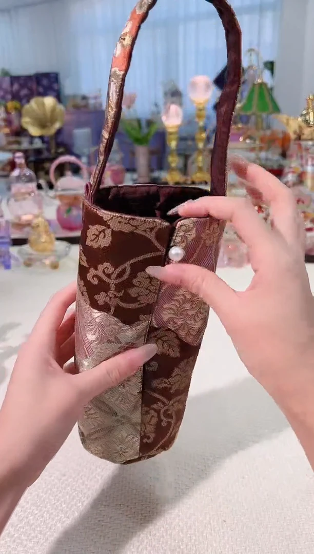西阵织高端 手提茶杯包