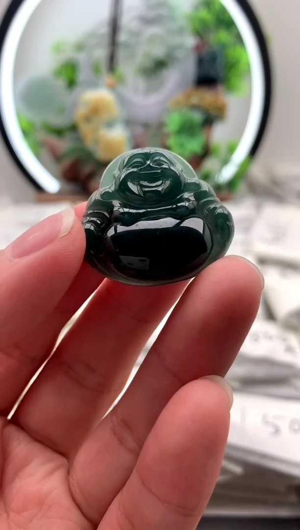 【闪购商品】翡翠颈饰18K金镶嵌佛公【品质一般能接受再拍】