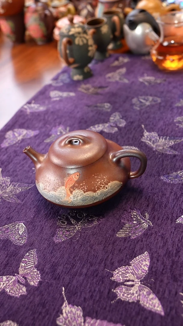 紫砂其他杨菲 柴烧石瓢