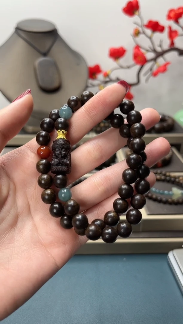 【闪购商品】沉香手串越南芽庄白棋楠沉水级高油玉化老料8mm