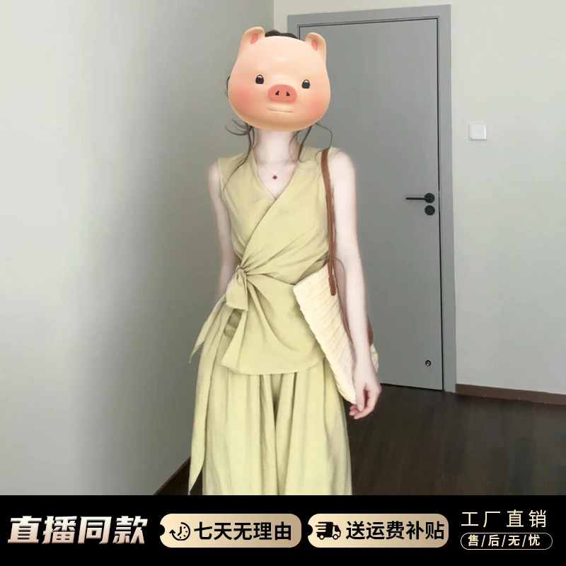 法式轻熟御姐穿搭套装女夏2025年新款高级感不规则超火减龄两件套