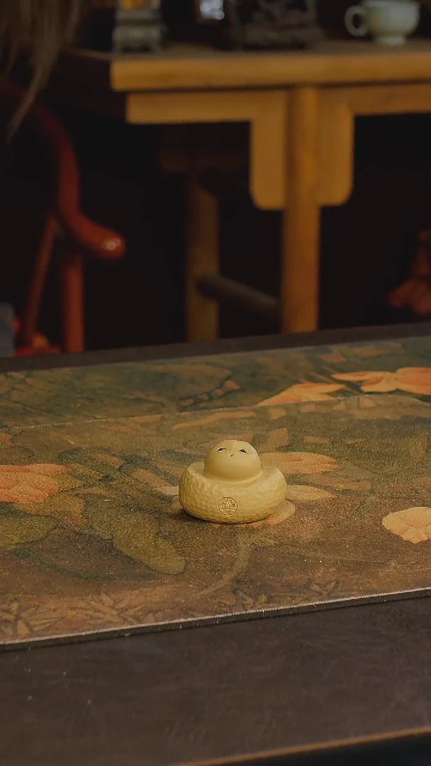 紫砂茶宠本绿元宝蛇