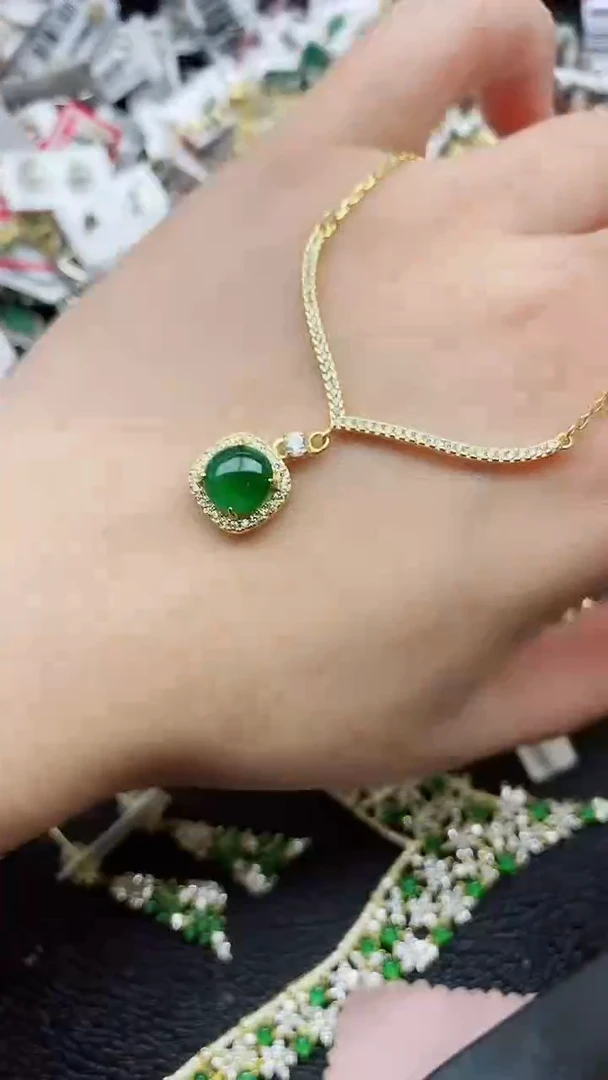银S925镶嵌戒指翡翠1