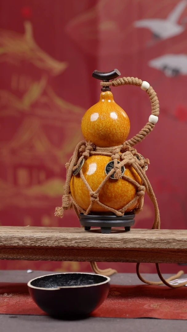 593号大漆精品葫芦一物一拍400ml