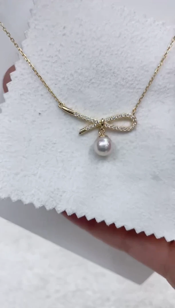 【闪购商品】海水珍珠颈饰银S925镶嵌海水珍珠项链