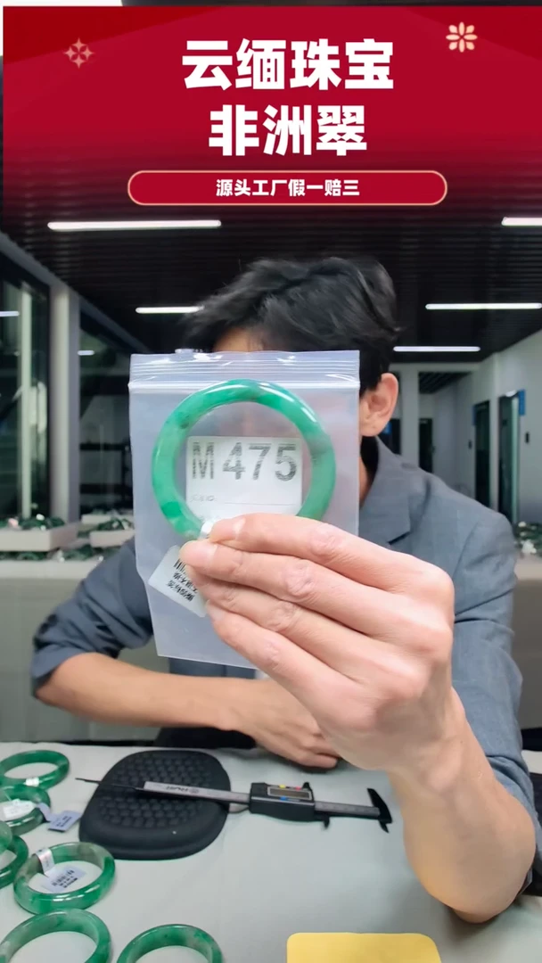 未镶嵌手镯石英质玉（非洲翠）60圈口M475