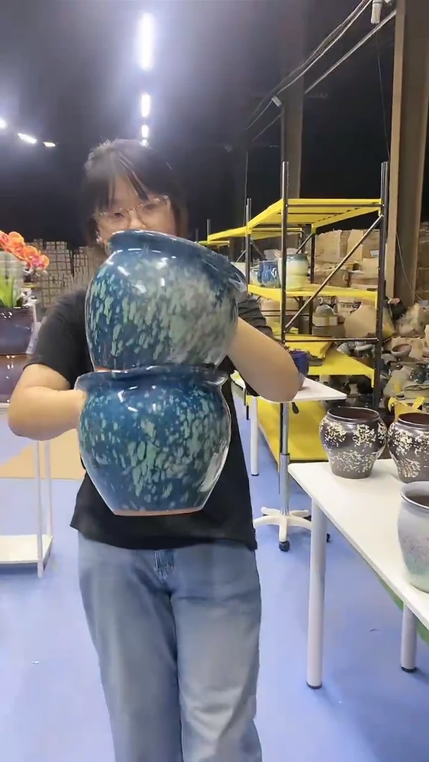 宜兴紫砂粗陶花盆