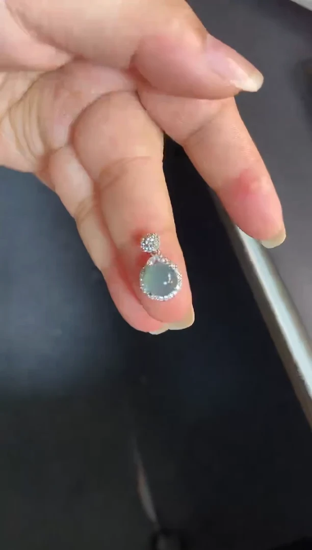 吊坠(不含链)银S925镶嵌翡翠1