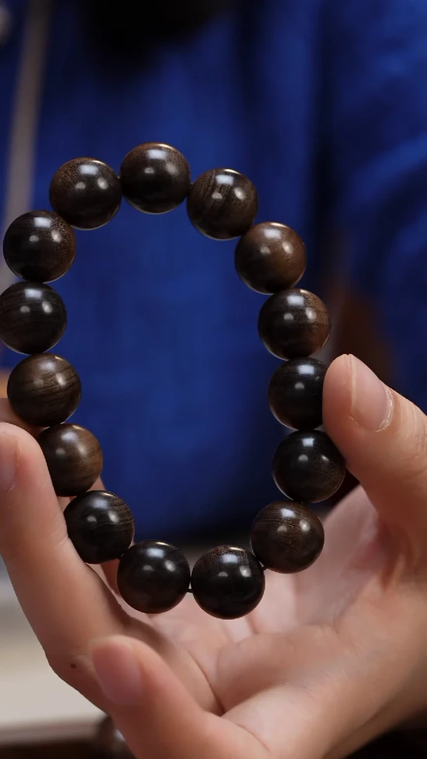 檀香木手串/手链鹅*神特价阴沉老山檀香1.5圆珠单圈沉水