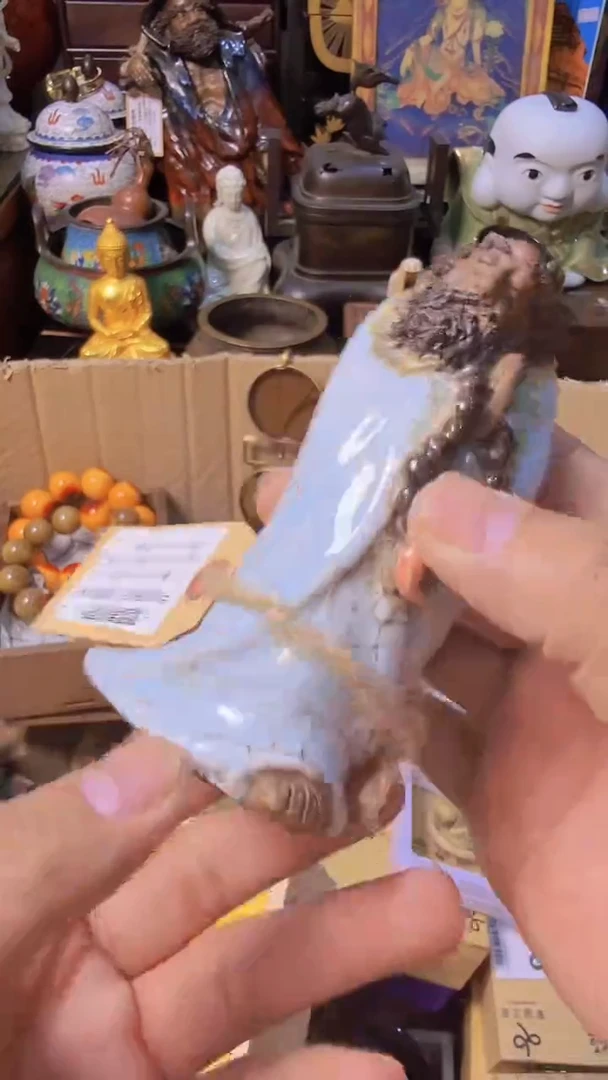 回流直播间手把件瓷器