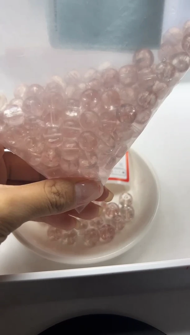 颈饰未镶嵌水晶w2514粉阿赛老型10*8mm*10颗