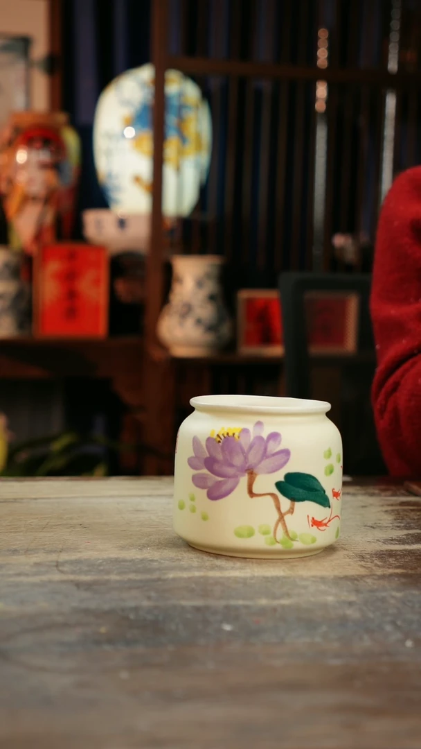 【闪购商品】瓷片景德镇纯手工釉下彩精品花瓶