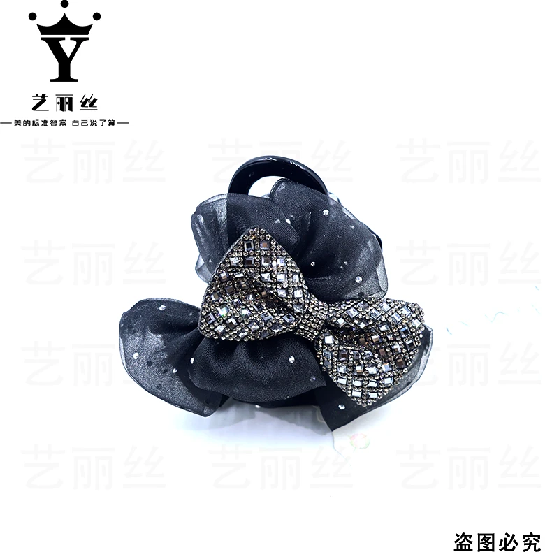 艺丽丝 东方之珠 抓夹版[礼结] 轻奢欧根纱双蝴蝶结款抓夹8cmYL10