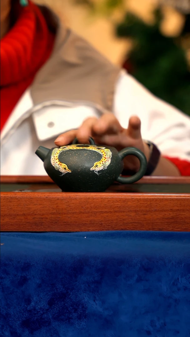 宜兴紫砂 紫砂茶壶 CJY  绿泥