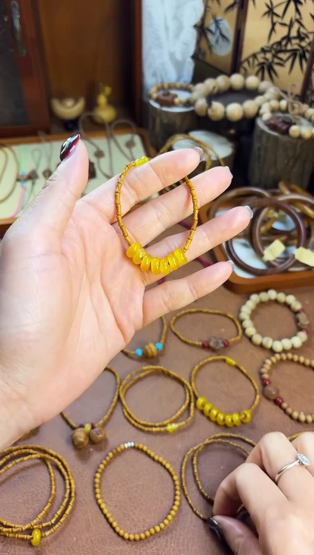 手串桃核桃源行 竹节七宝福禄