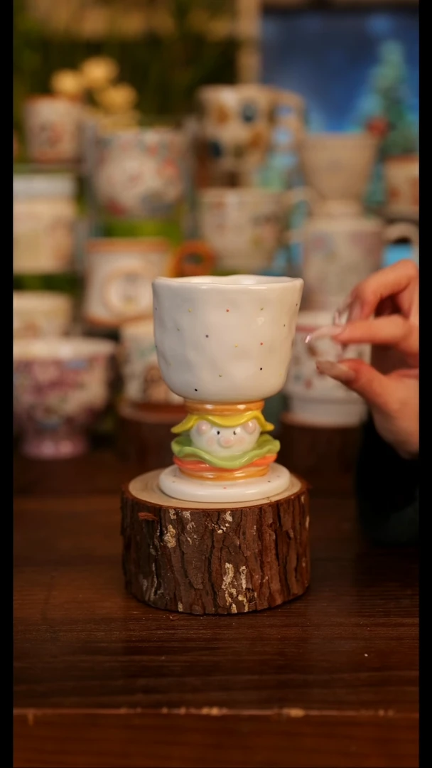 面包猪  杯子  手作