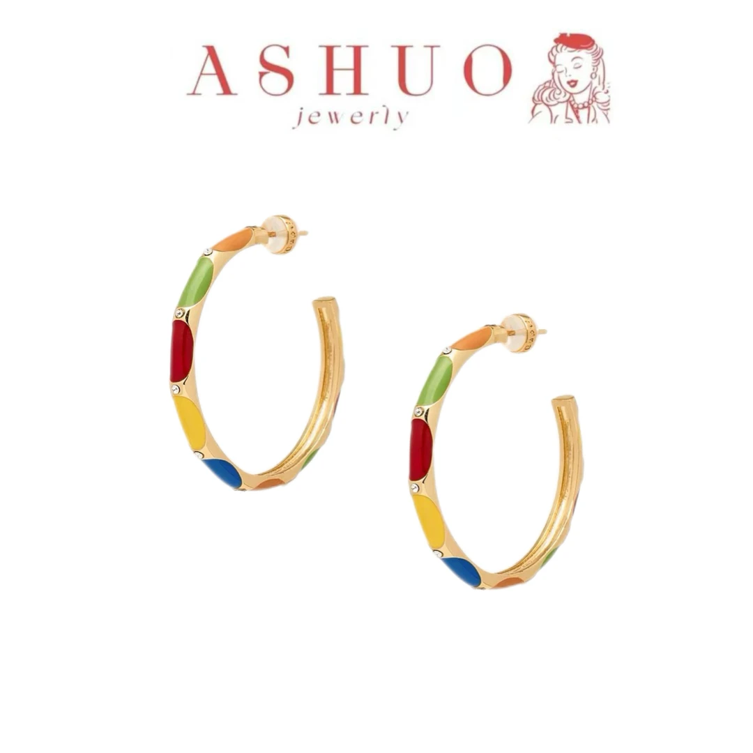 铜合金耳饰 阿烁中古 Oups as9587