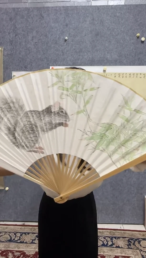 折扇1炳山艺术-----裴玲霞绘画作品