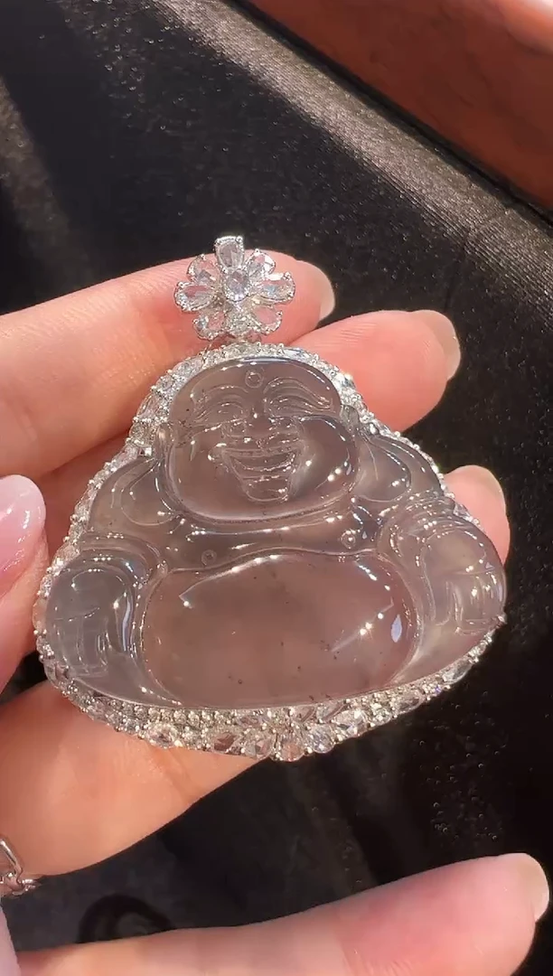 翡翠18K金镶嵌吊坠(不含链)AL1吊坠