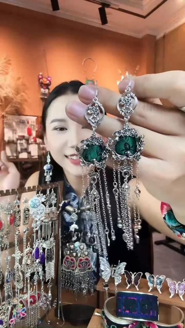 刺绣纯手工民族风耳环