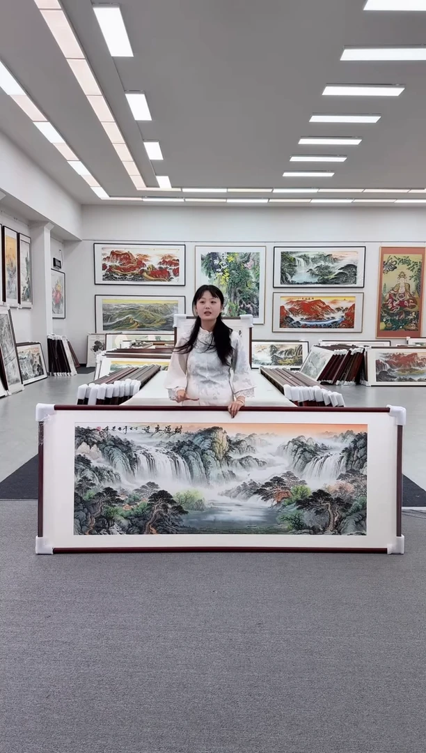 国画手绘 财源广进 219*88