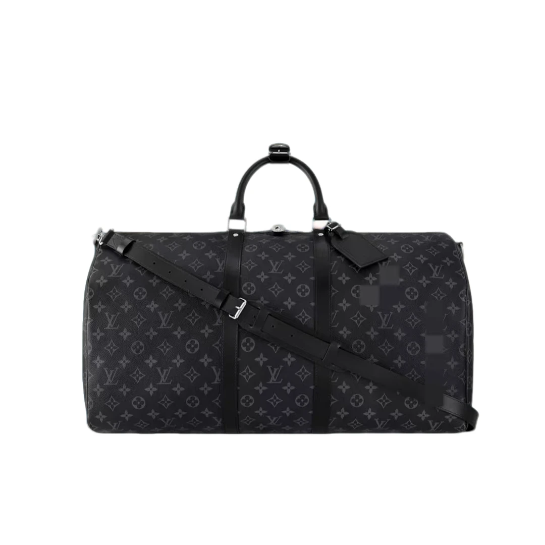 95新 LouisVuitton/路易威登 安洁利 LV黑色keepall55 旅行袋