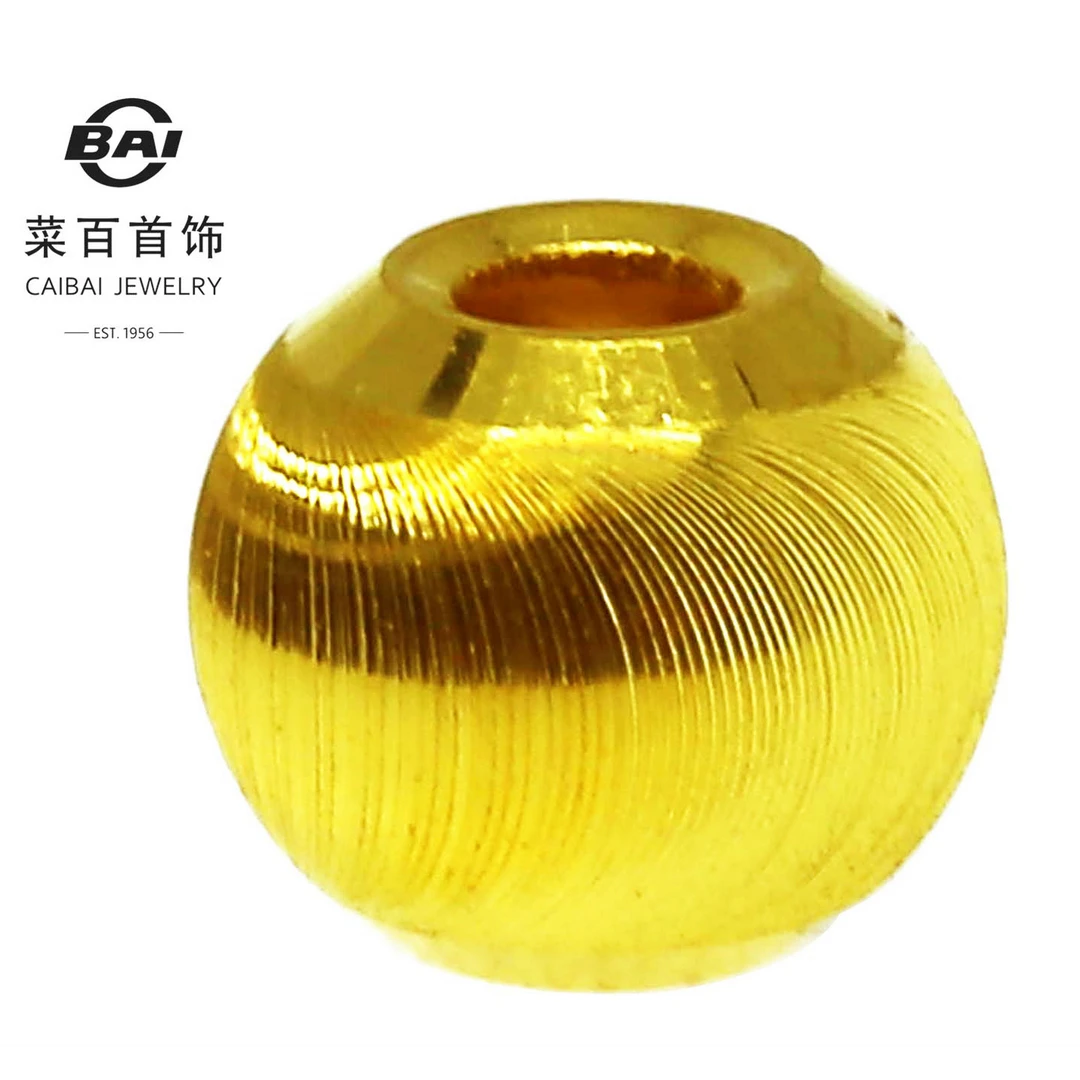 CBAI/菜百YJW足金转运珠 猫眼珠