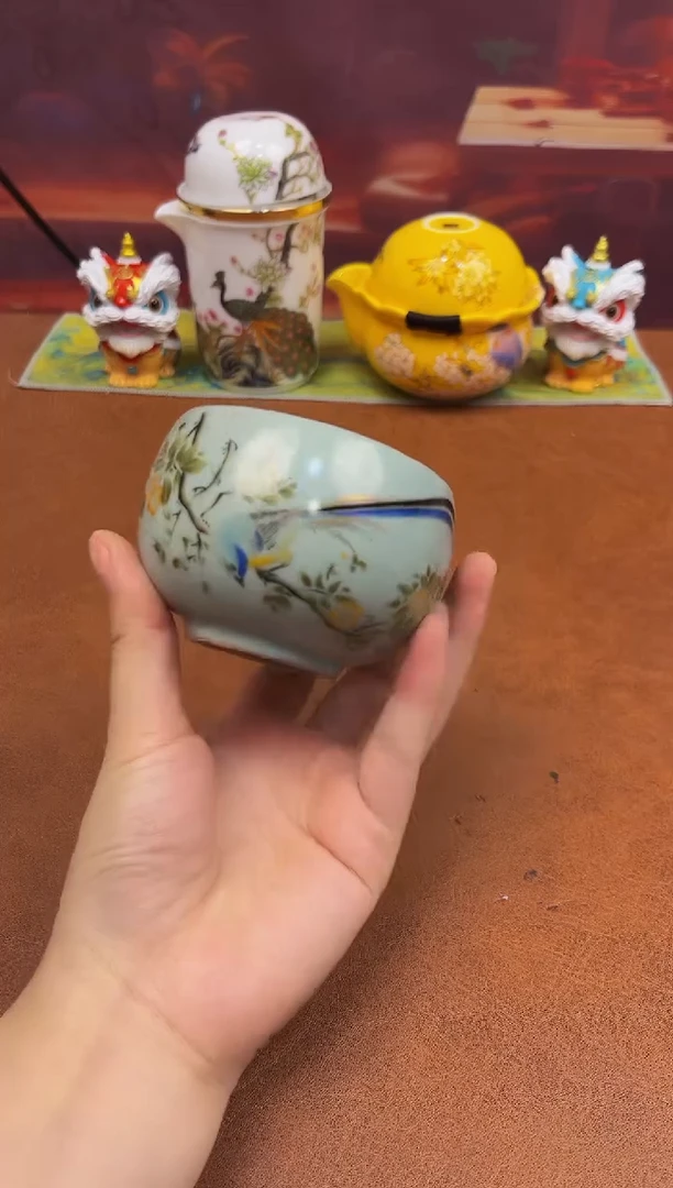 陶瓷茶具摆件旅行套组