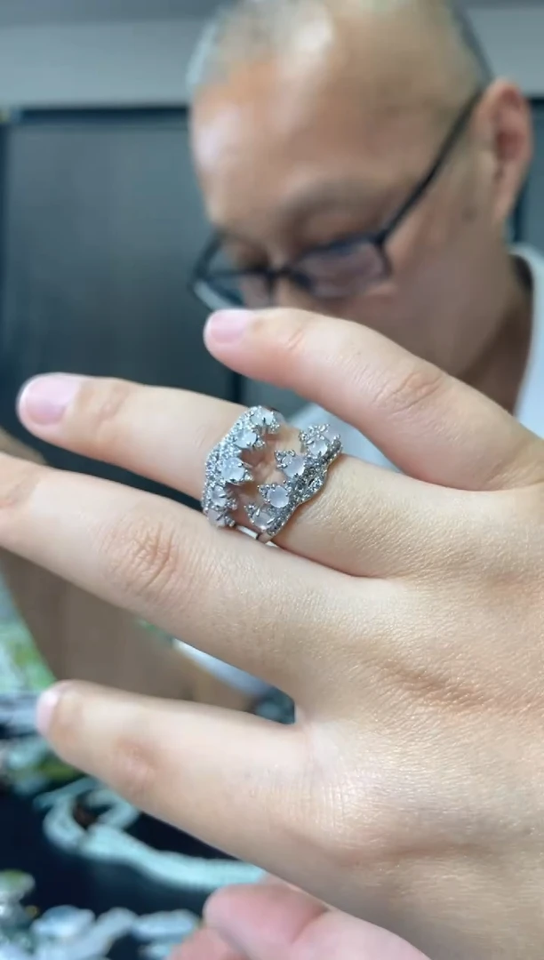 未镶嵌戒指翡翠天然翡翠A货75多样性发一