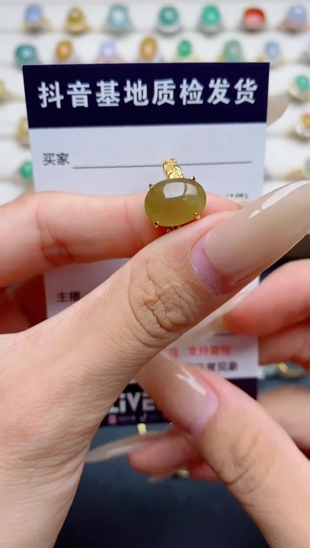 翡翠戒指银S925镶嵌.