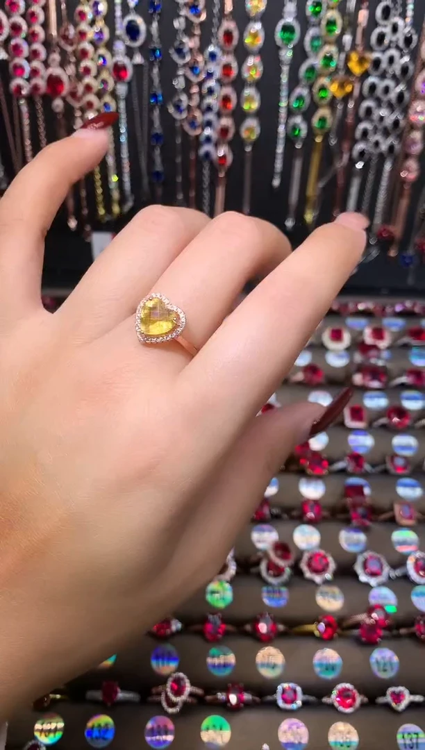 【闪购商品】水晶戒指银S925镶嵌玫瑰金