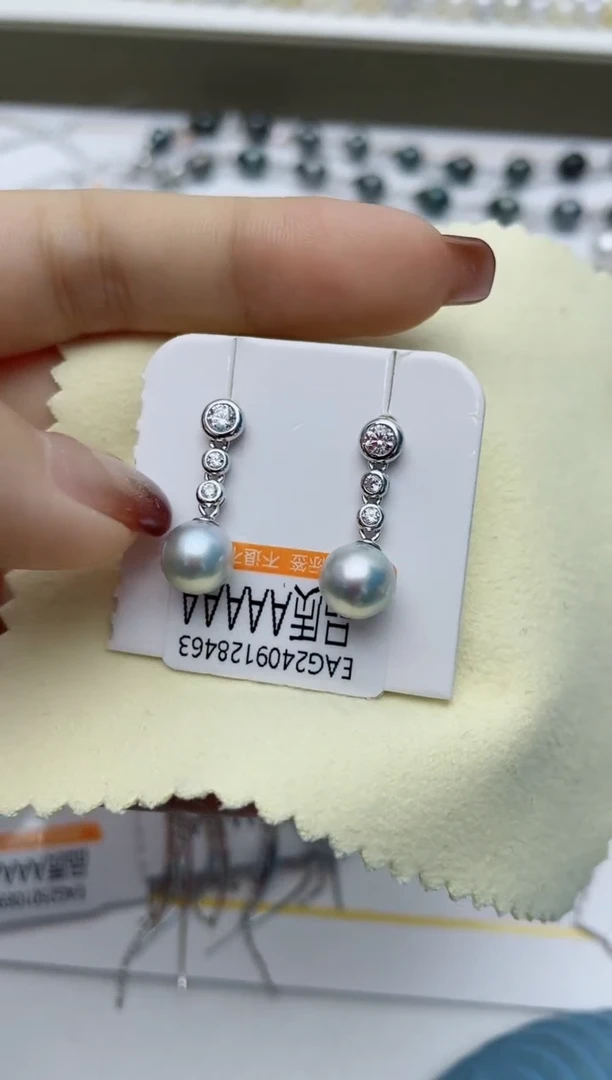 【闪购商品】海水珍珠耳饰银S925镶嵌W58