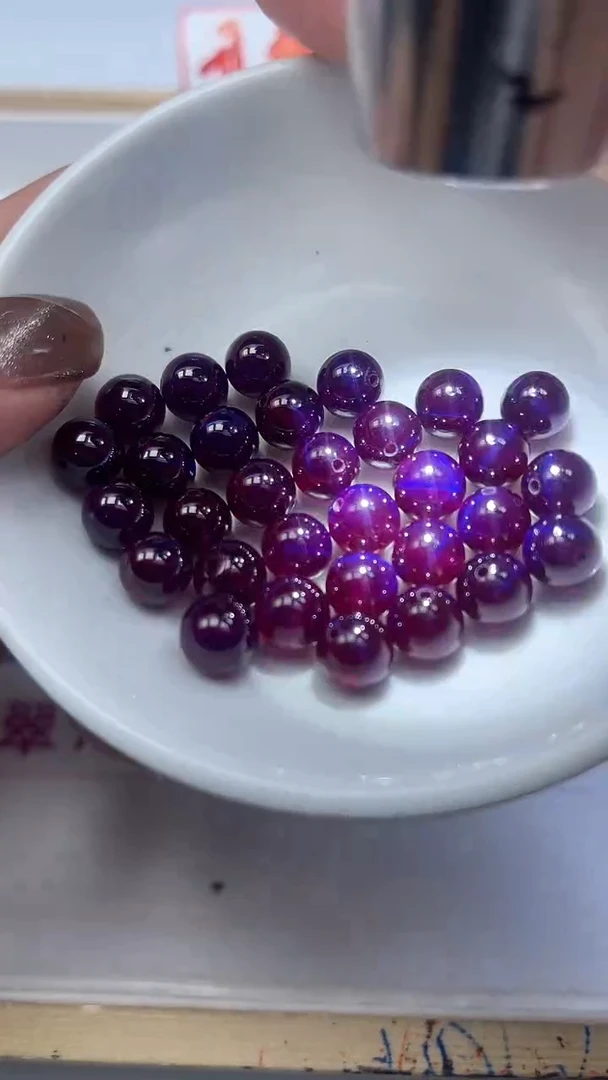 裸石红宝石E62 紫 宝石8mm2个16.8元