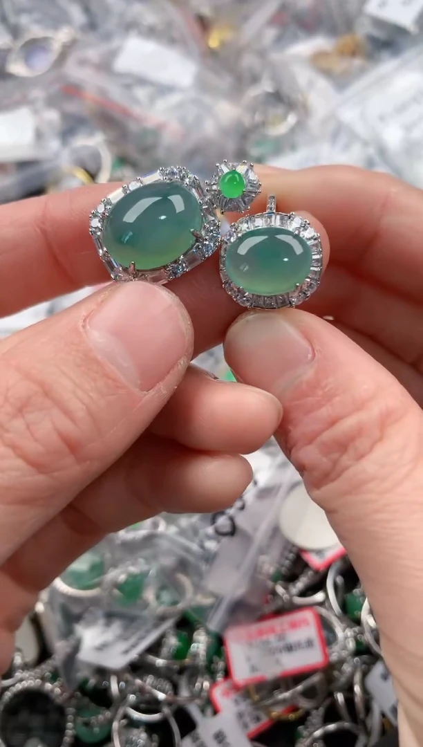 银S925镶嵌戒指翡翠3                    1