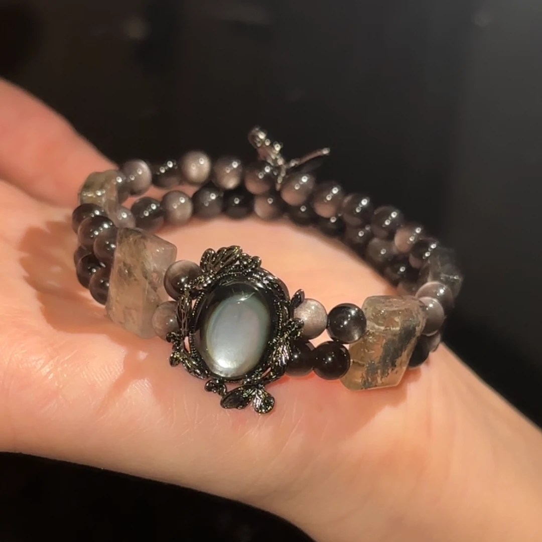 「碧苍王沈璃 墨羽」黑羽极光手牌 黑羽极光 银曜石