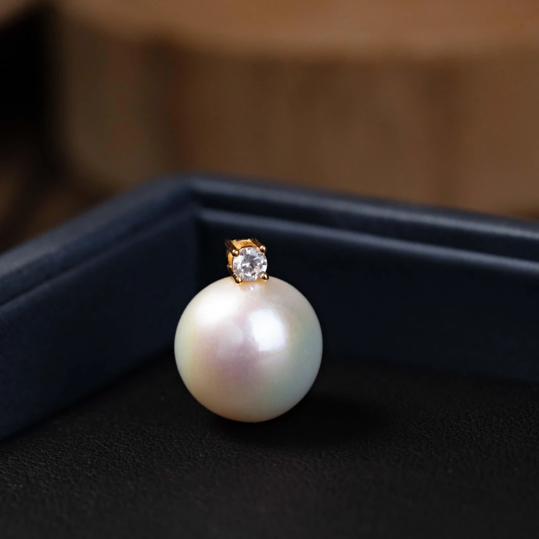 【春雷已砍价】925银正圆淡水珍珠吊坠戴妃扣多样性发一B1690246