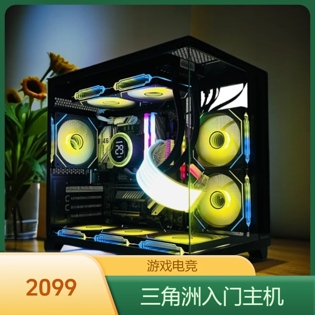 未拆封  无立柱海景房吃鸡三角洲电竞游戏电脑无显卡DIY主机