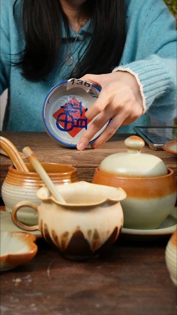 盘高颜值粗陶餐具限时抢购