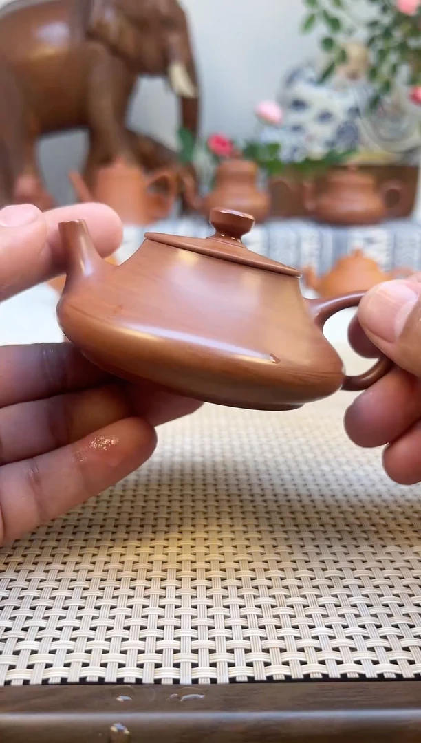 吴*平原矿老紫泥全手 绞泥野瓢 110cc