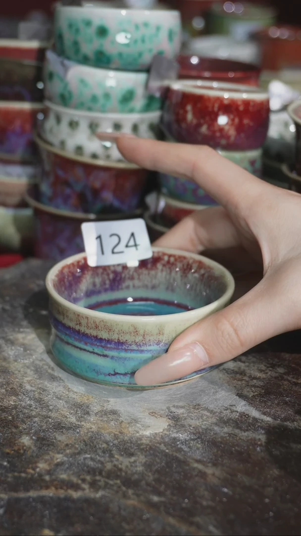 摆件精品窑变钧瓷茶器