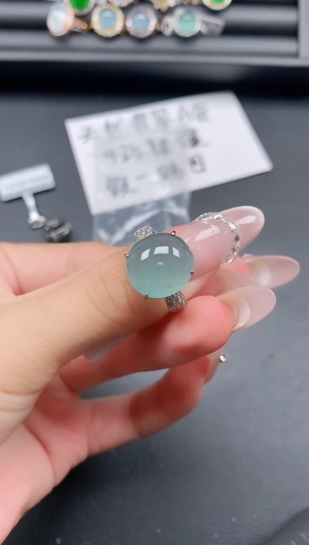 银S925镶嵌戒指翡翠11111