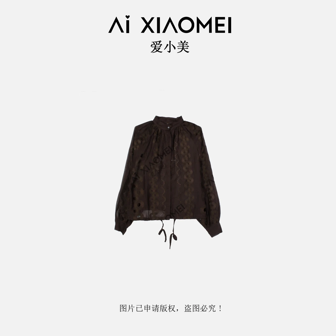 Aixiaomei/爱小美春夏薄款法式设计感轻奢显瘦百搭衬衫SY-2346