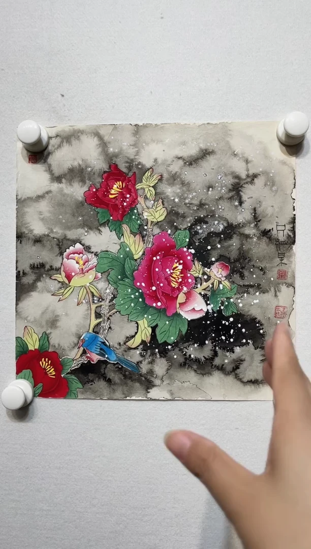 书法y只红梅1平尺花鸟