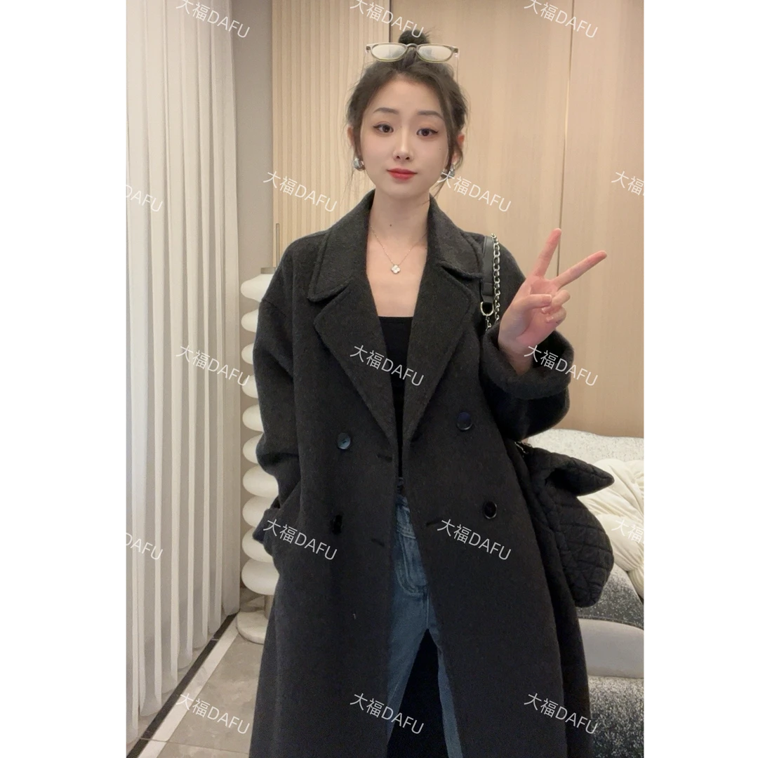 【城市战袍】驼绒+桑蚕丝+绵羊毛冬季羊毛大衣高贵气质毛呢外套女