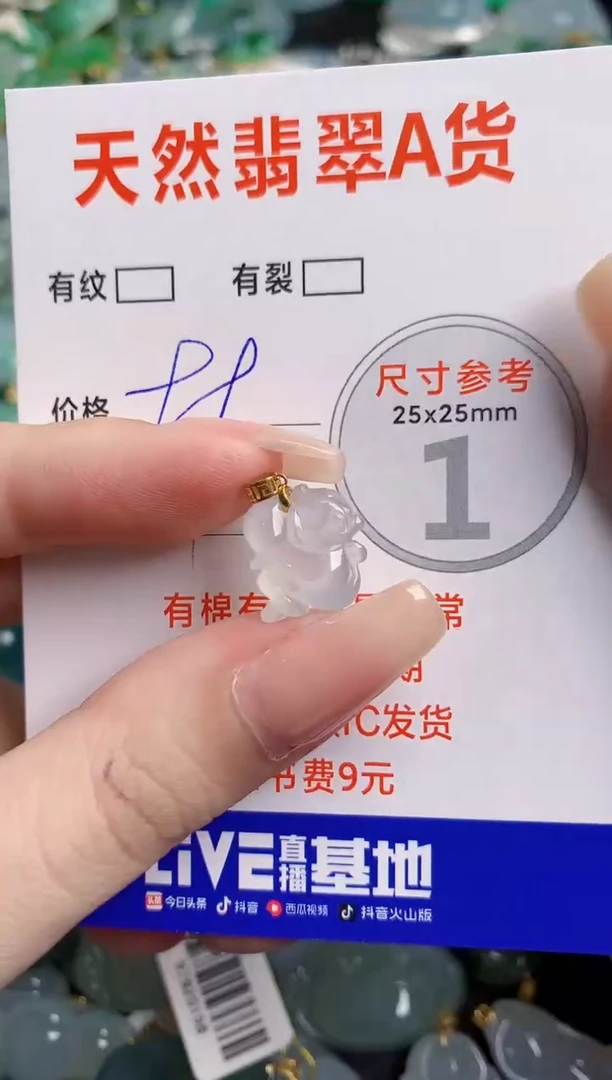 翡翠18K金镶嵌颈饰23000369