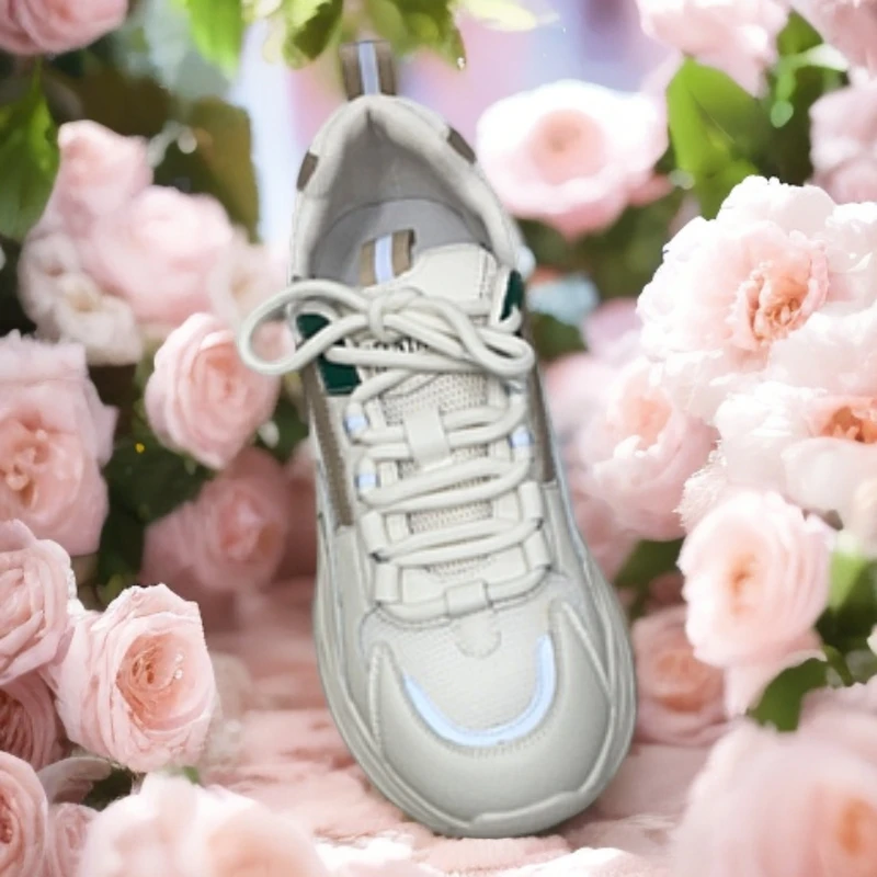 时尚增高老爹鞋厚底百搭休闲运动女鞋奶茶2082