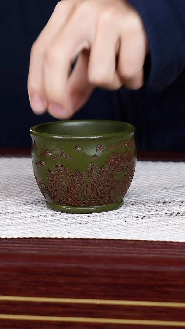 茶杯紫砂宜兴原矿紫砂 全手工制作