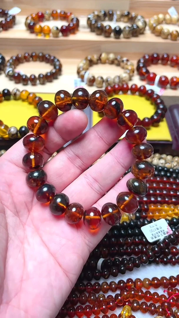 手链琥珀未镶嵌抚顺琥珀13+