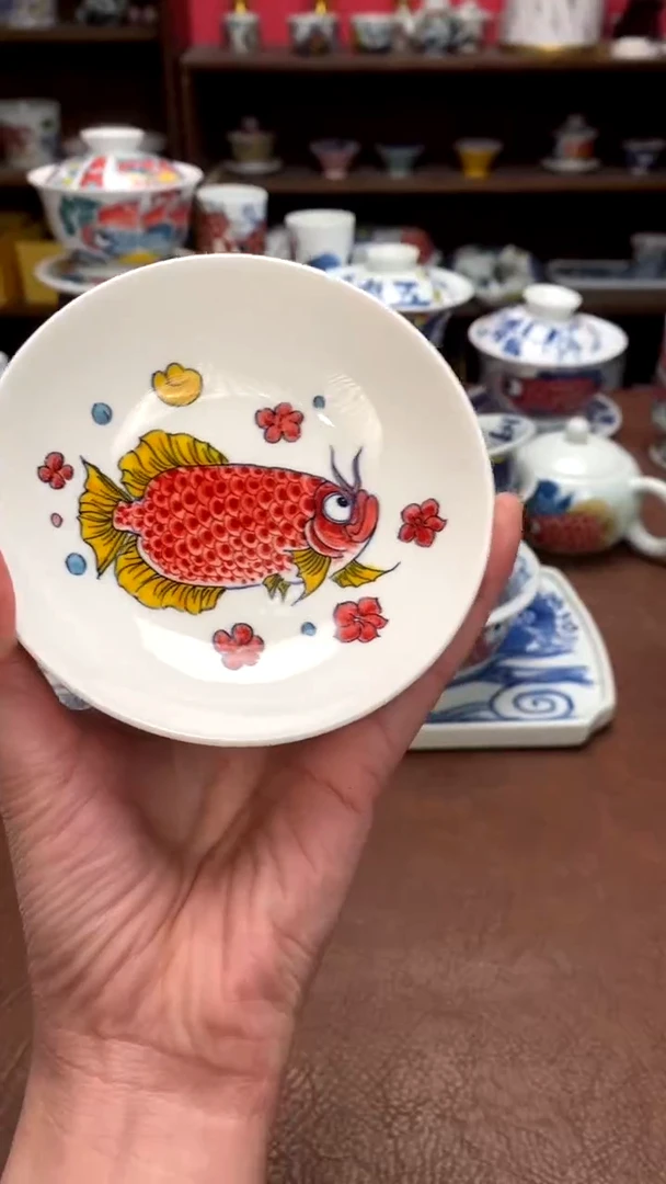 【闪购商品】龙鱼味碟景德镇昨明陶瓷